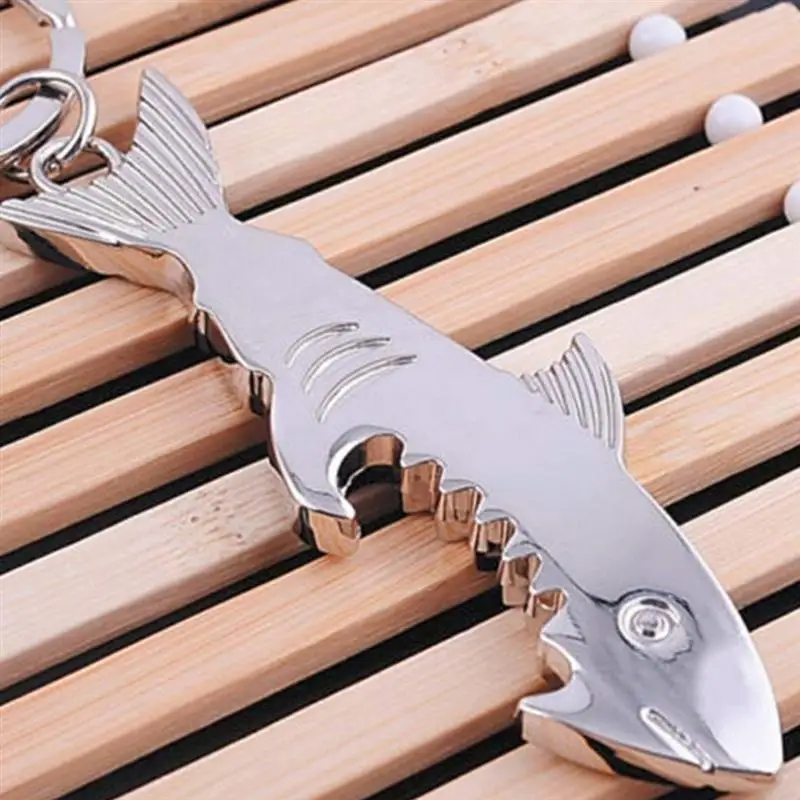 

Cute Shark Can Opener Keychain Shark Bottle Cap Opener Keychain Ring Key Holder Gifts