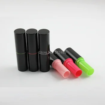 

10/50/100/300pcs 10.8mm Mold filling DIY empty 3.5g small black lipstick tube cylindrical Mouth wax tube Lip balm plastic tube