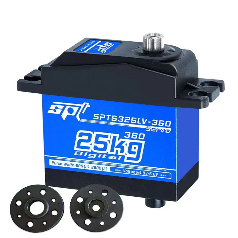 

RCtown SPT Servo/SPT5325LV-360 Continuous Turning/High Torque/Digital Double Shaft Steering Gear/ Linear Change for Robot
