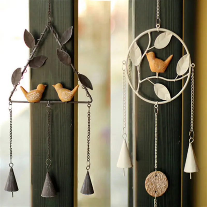 Japanese Style Handmade Metal Wind Chime with Birds Garden Outdoor Yard