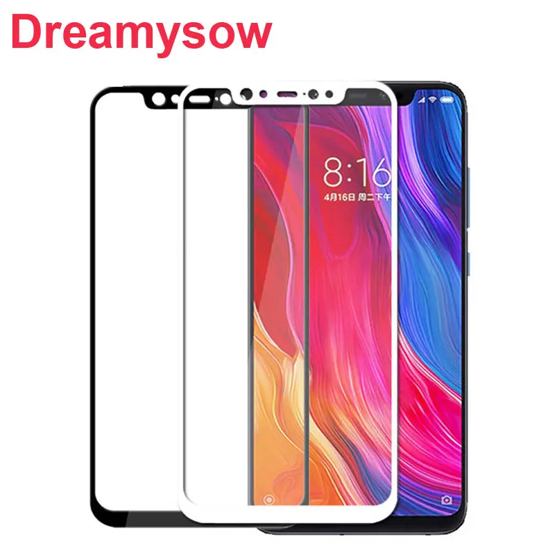 

Dreamysow Screen Protector For Xiaomi redmi note 6 5 4 4X 4A 6A 32GB 64GB Pro edge to edge Black White Tempered screen Glass