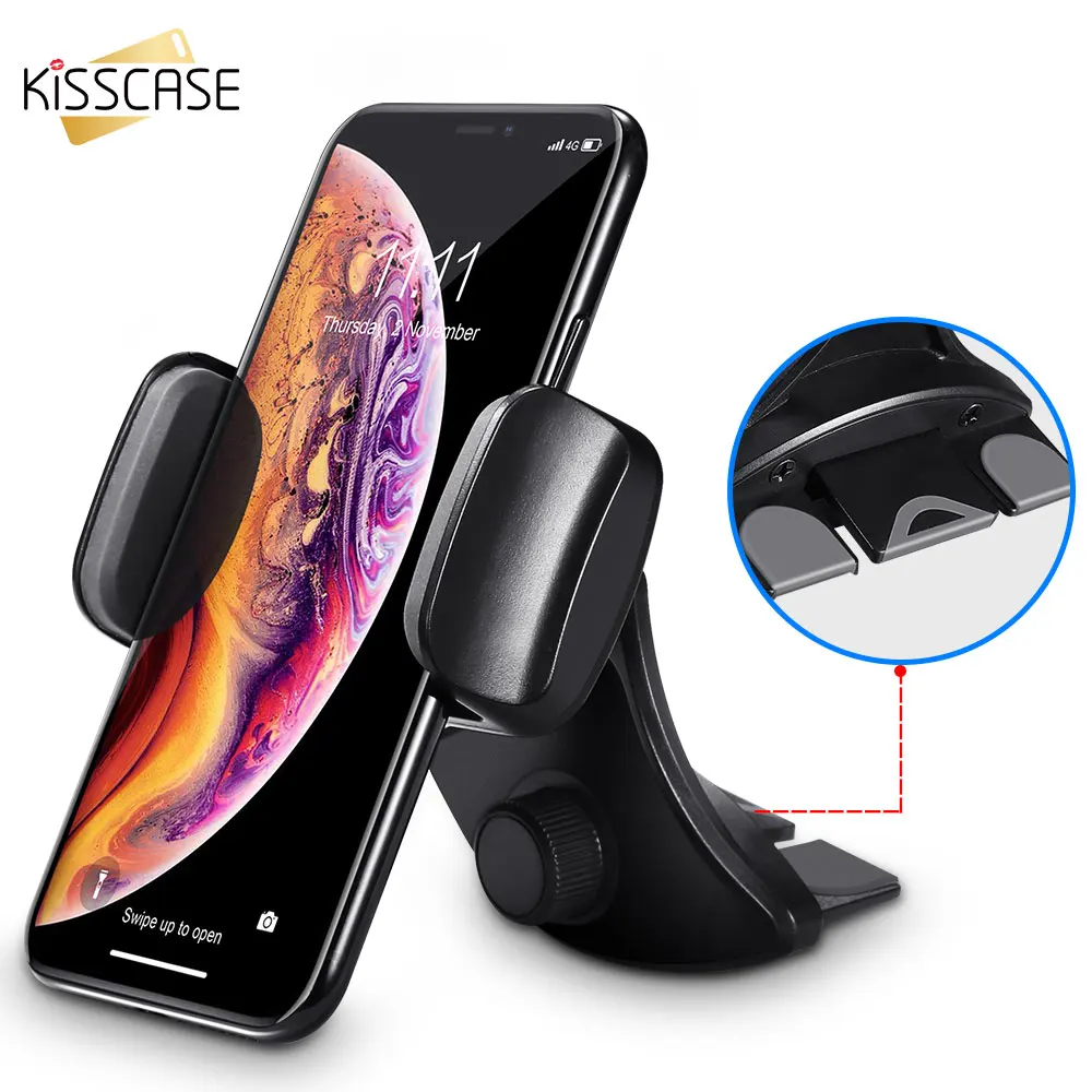 KISSCASE Универсальный Автомобильный держатель для телефона CD слот алюминиевая