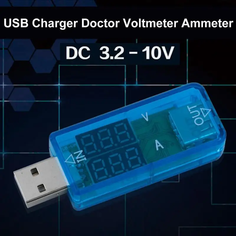 Практичное Цифровое Зарядное устройство USB Doctor Измеритель Напряжения DC 3 2 10 В 0 3A