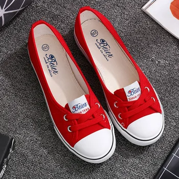 VOGELLIA Casual Flats Shoes Woman Shallow Mouth Flats Platform White Shoes Slip On Summer Women Canvas zapatos de mujer e lov vintage design postage stamp and emblem printed canvas shoes high end customzied women casual flats zapatos mujer