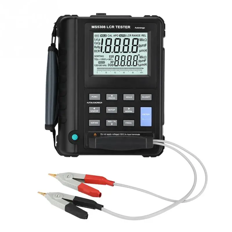 MS5308 портативный измеритель 100 кГц индуктивности Измеритель Емкости