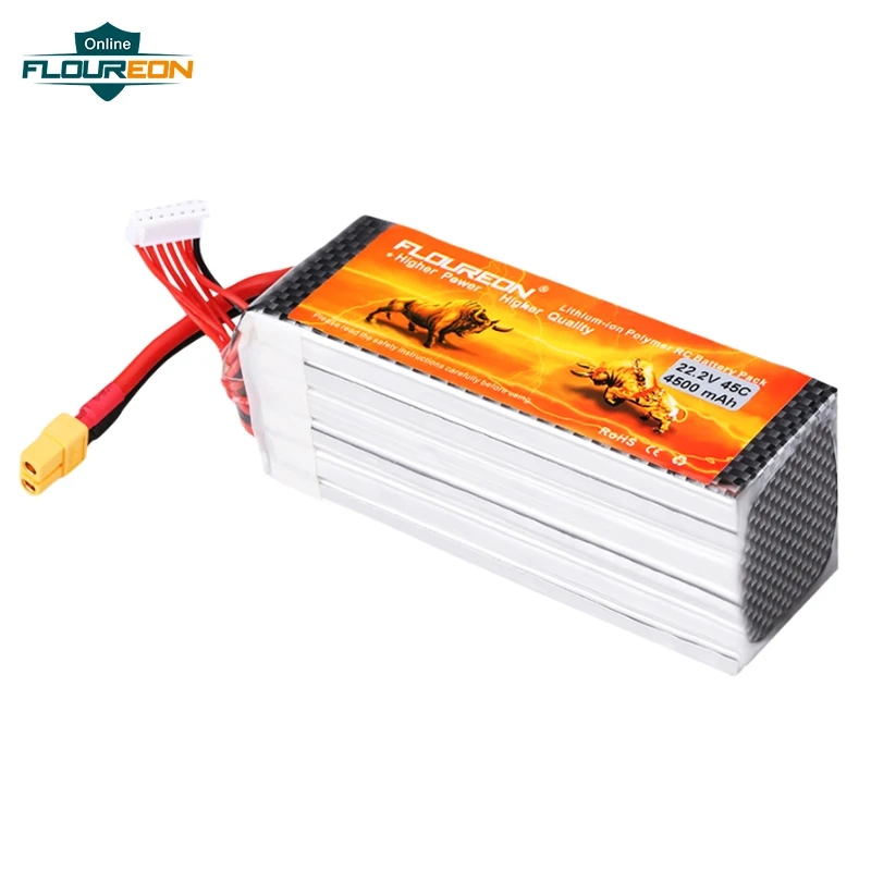 

6S 22.2V 4500mAh 45C XT60 Plug LiPo Battery Pack for RC Evader BX Car, RC Truck, RC Truggy RC Airplane UAV Drone FPV Batteries