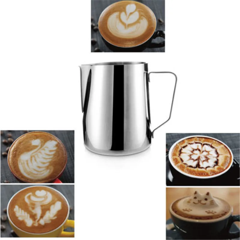 Stainless Steel Milk Frothing Jug Frother Coffee Latte Container Pitcher 3 Sizes | Дом и сад