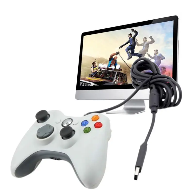 Лидер продаж по всему миру проводной USB геймпад белый контроллер для Microsoft Xbox и Slim