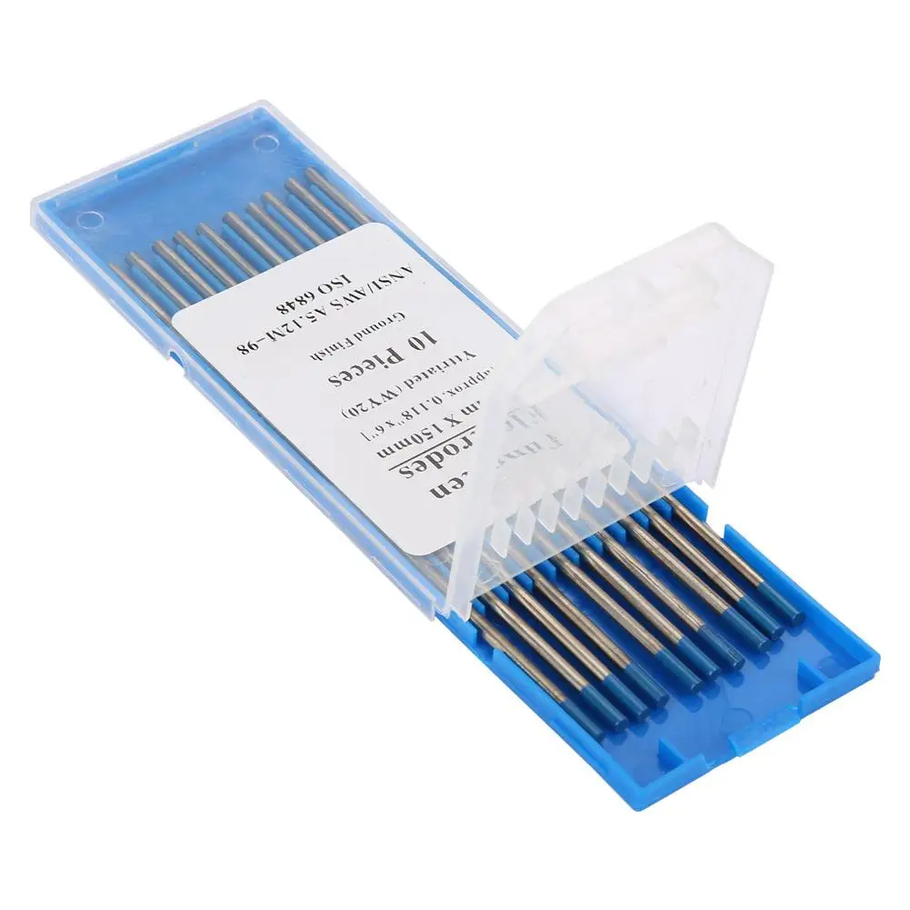 

High Quality 10pcs WY20 Yttrium Tungsten Electrode for Tig Welding Machine 3.0*150mm
