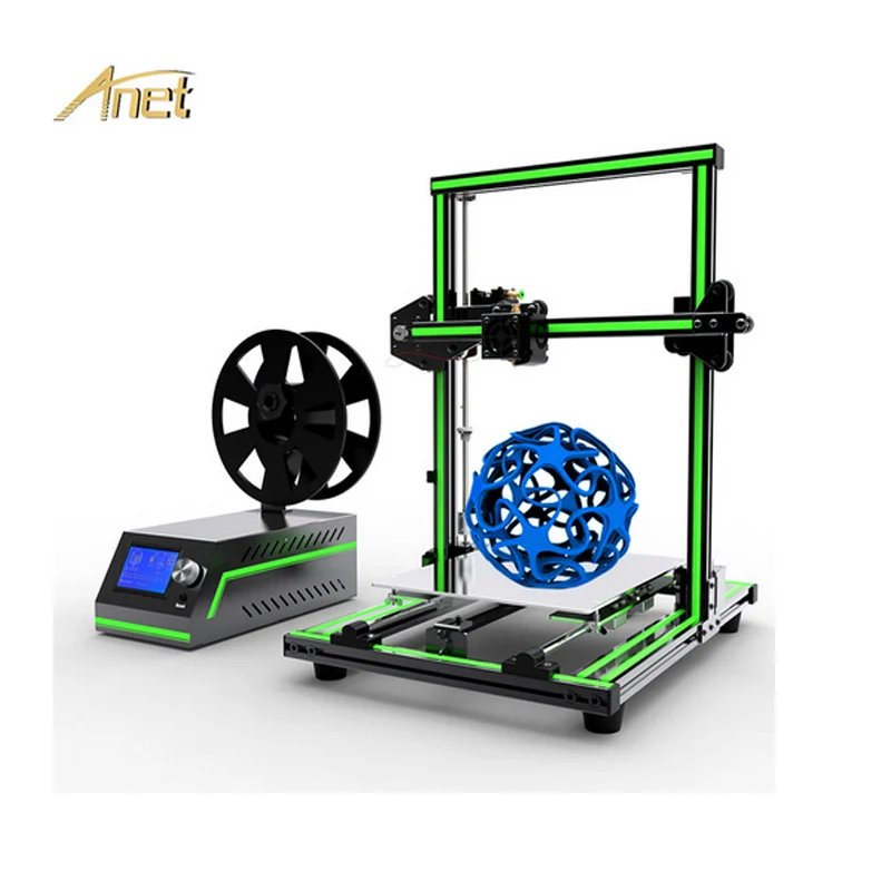 

New Model Anet E10 3D Printer Metal Machine Deaktop Large Printing Size 3d Printer Prusa i3 Semi Assemble Metal Aluminum Frame