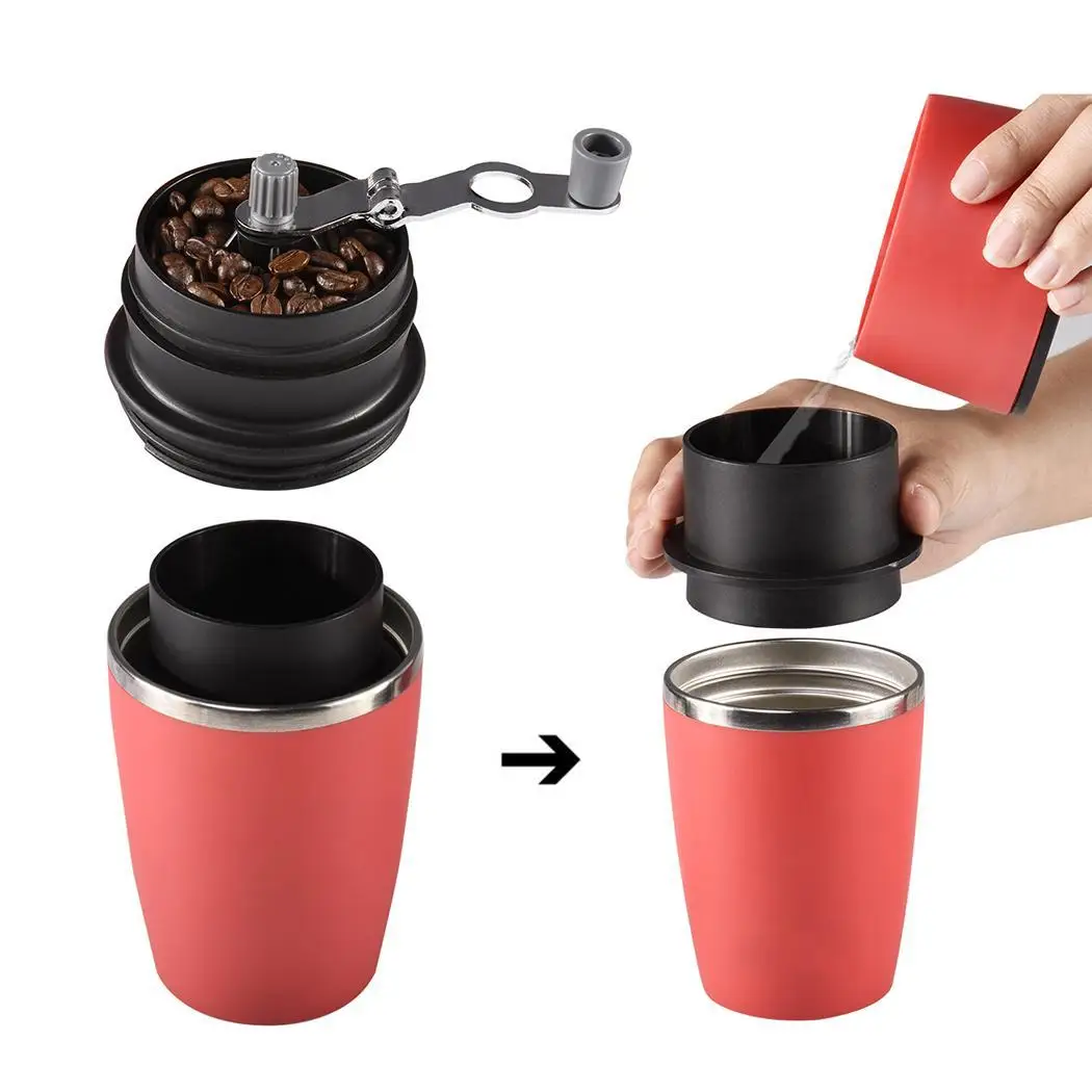 

Mini Portable Durable Manual Coffee Grinder Home Semi-Automatic Coffee Home, Outdoor Machine Red