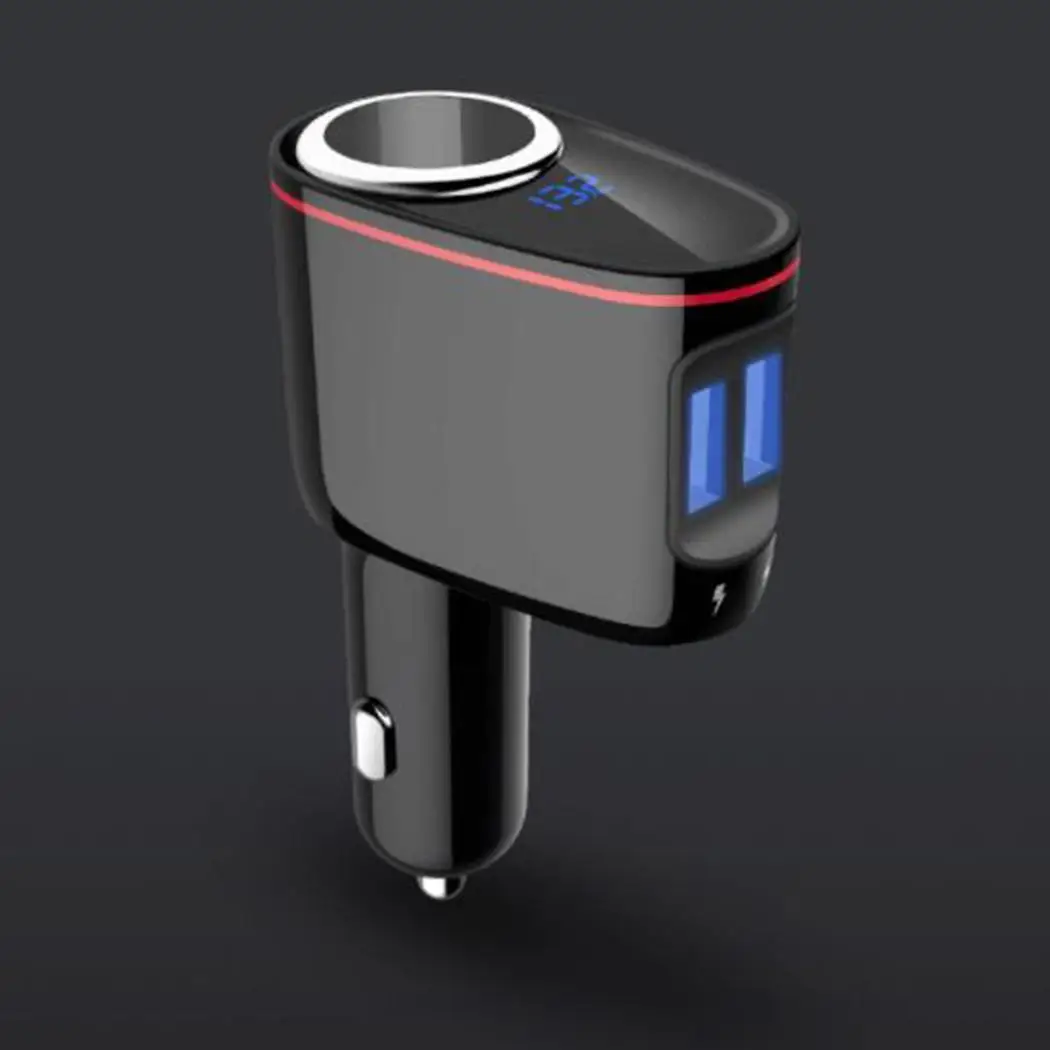 Цифровой дисплей Автомобильный адаптер многофункциональный двойной USB 3 6 5 V/3A V 9