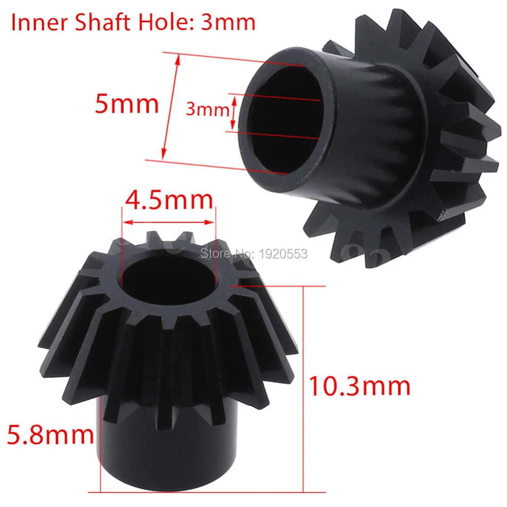

2pcs Upgrade A949-24 Diff Bevel Pinion 15T Driving Gear Parts For Wltoys 1/18 A949 A959 A969 A979 A959-B A969-B A979-B RC Car