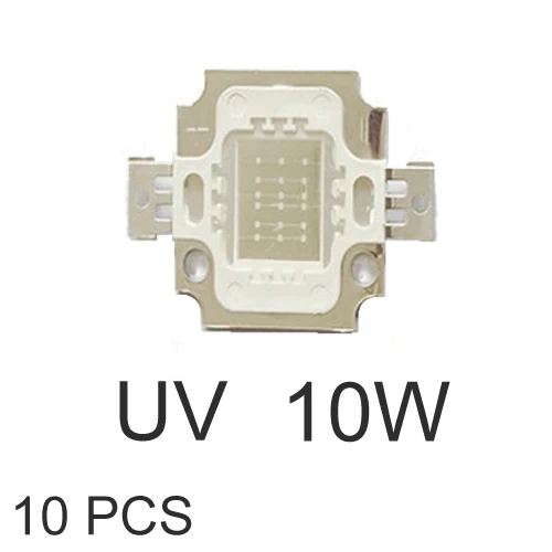 10X10 Вт Светодиодный УФ чип 390 395nm полный ватт DIY свет фиолетовый ультрафиолетовый