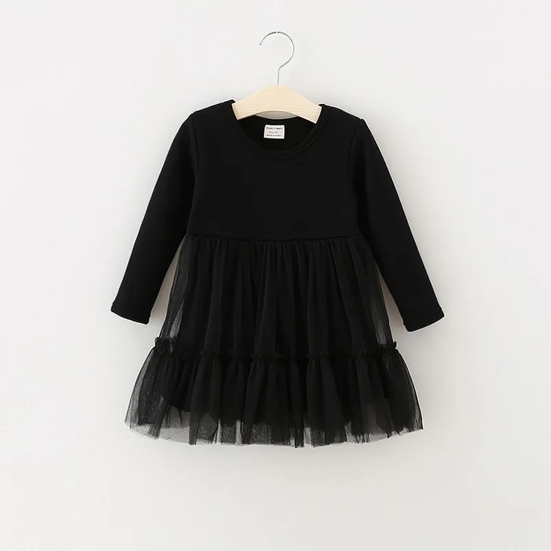 Весенне-осеннее свадебное платье для маленьких девочек хлопковые кружевные платья с длинными рукавами для малышей Детские вечерние платья, одежда для детей от 1 до 6 лет