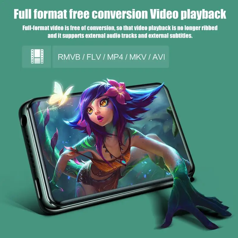

X6 MP3 Student MP4 Touch Screen Super - Thin HiFi Player E - Book Learning English Listening Completa MP3