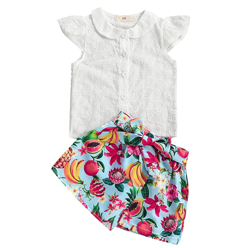 Plaid Pants Outfits Set KUKEONON Toddler Baby 2Pcs Summer Short Sleeve Tee