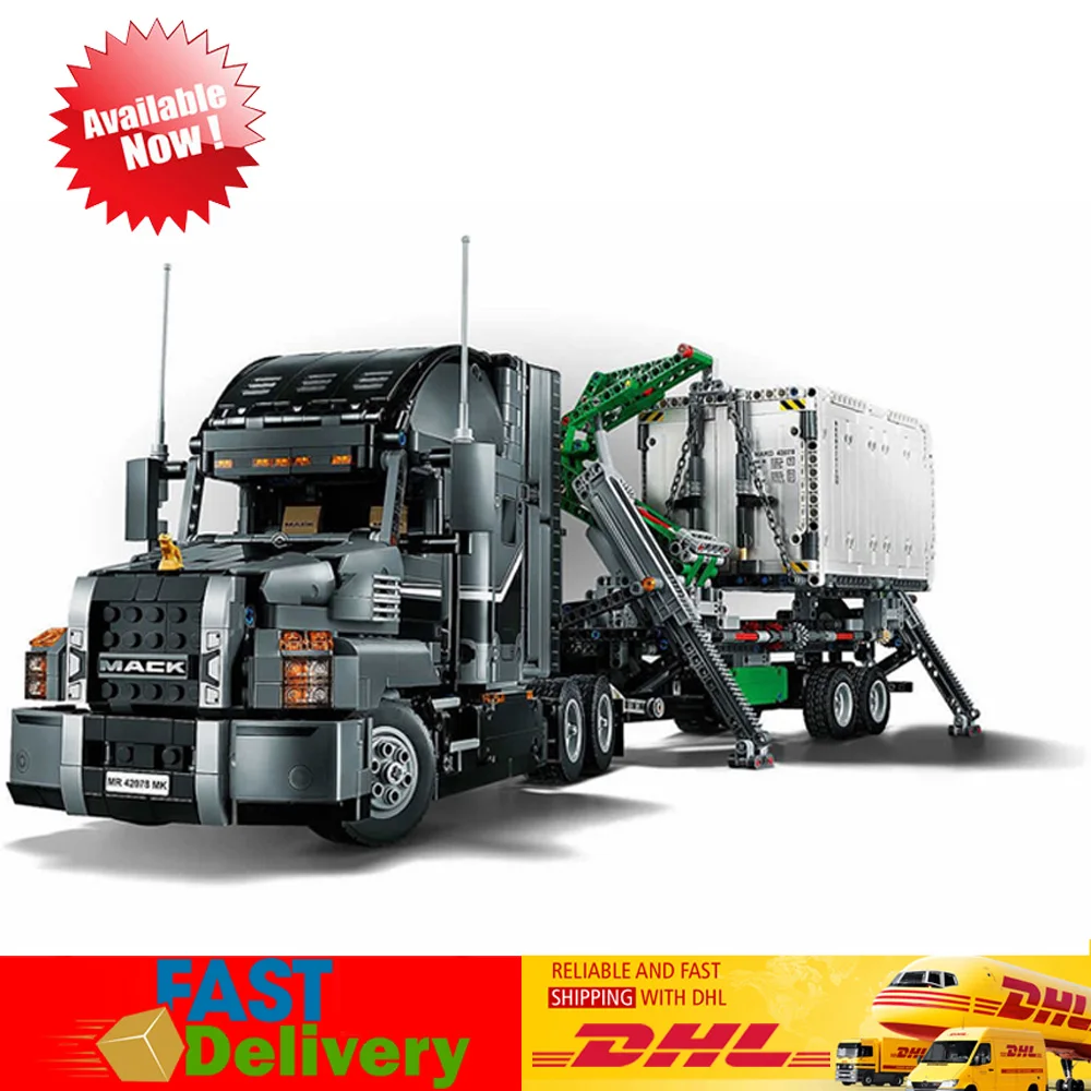 

Compatible LegoINGLY 42078 Technic The Mack Big Truck Set Blocks Bricks Educational Toys for Children Christmas Birthday Gifts