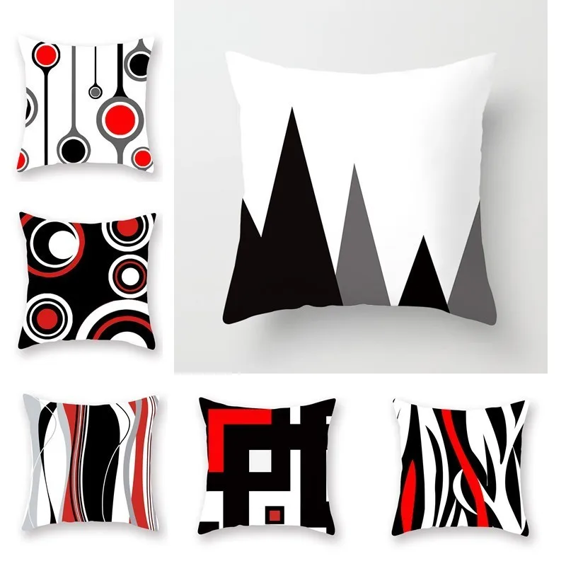 

1 Piece Nordic Geometric Sofa Cushion Cover For Car Office Bed Chair Couch Home Decor Pillow Case Furniture Protector 45*45cm