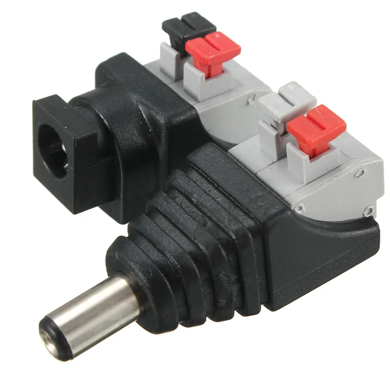 

Led Strip Adapter Male Female DC Power Jack Connector Pressed Connected Crimp Terminal Block Plug For 3528 / 5050 / 5630 /