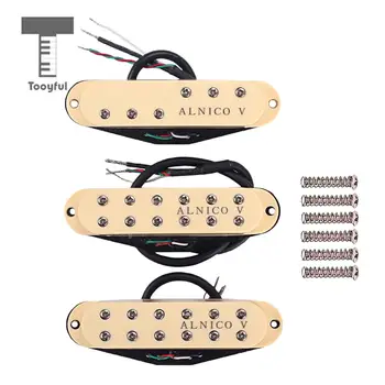 

Tooyful 1 Set Alnico V Humbucker Pickups Ceramic Magnet for Strat Electric Guitar Parts 83.7x25x19mm