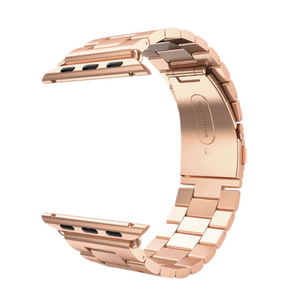 

38/42mm Stainless Steel Elegant Watchband Metal Luxury Watch Band with Connector for Apple Men Watch Woman Fashion Watchband