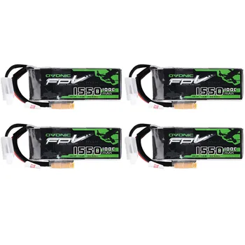 

Ovonic 14.8V 1550mAh 100C 4S Lipo Battery XT60 Plug for FPV Racing Drone Models Spare Part DIY Accs