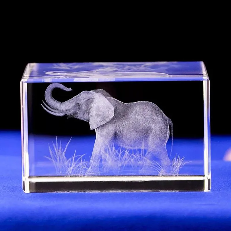 Рукоделие из хрусталя 3D резная модель животного африканские слон туристические