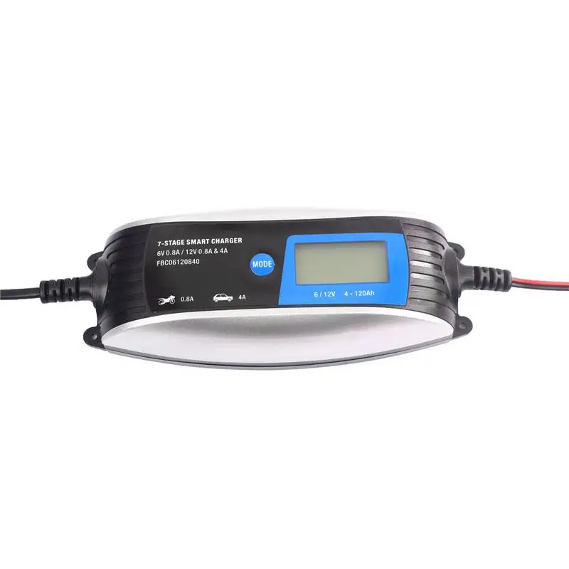 

Full Automatic Car Battery Charger 6V 12V 0.8A Smart Waterproof Fast Power Indefinite 7-phase Charging Units For Car Motorcycle