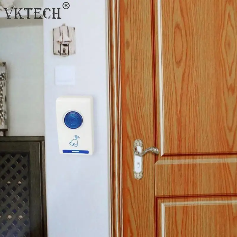 New DC3V LED Wireless Chime Door Bell Battery Powered 32 Tune Songs 1 Remote Control + 1 Wireless Doorbell Home Doorbell New DC3V LED Wireless Chime Door Bell Battery Powered 32 Tune Songs 1 Remote Control + 1 Wireless Doorbell Home Doorbell