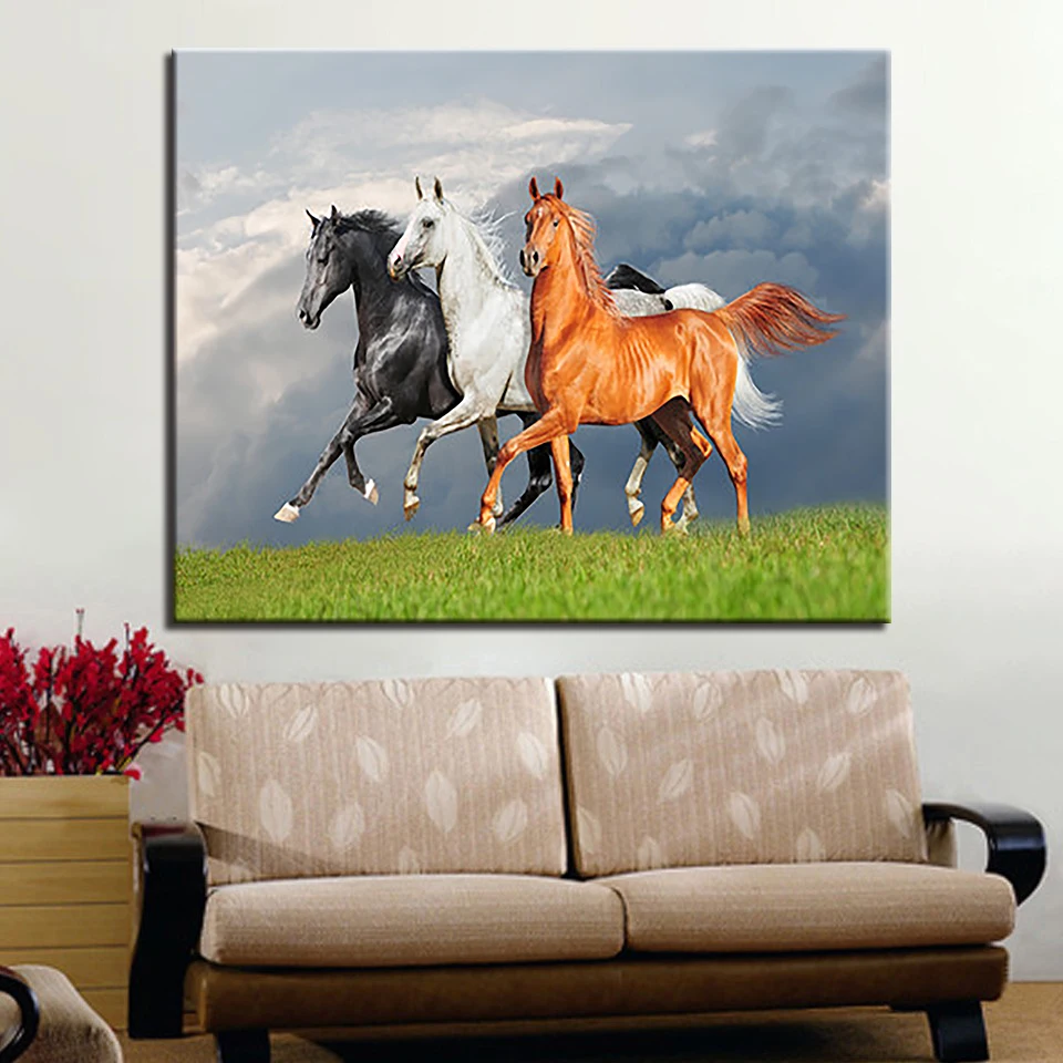 

By Numbers DIY Colors Horse Animal Oil Painting Acrylic Hand Paint On Linen Digital Canvas Modern Home Decorative Wall