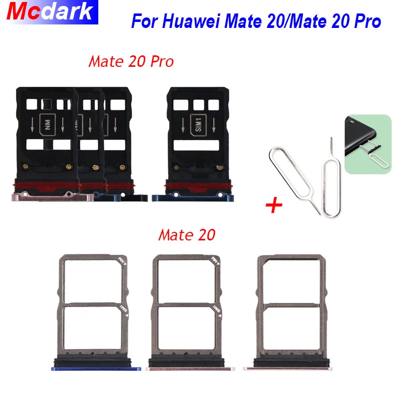 Держатель для Sim карты Huawei Mate 20 Pro лоток карт слот SD адаптер с инструментом