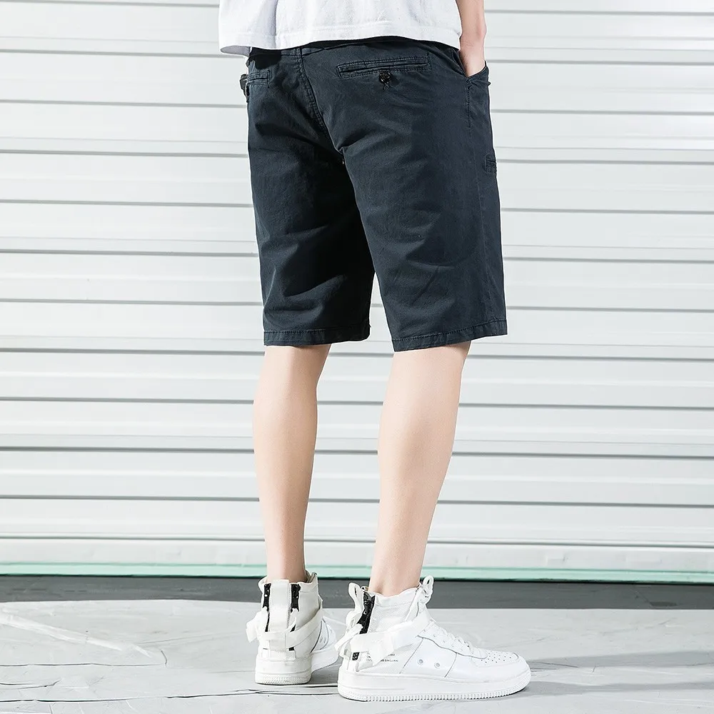 Htlb летние новые мужские модные карго-шорты мужские хлопок цвет Slim Fit Мужские мыть винтажные короткие модные хип хоп одежда мужские