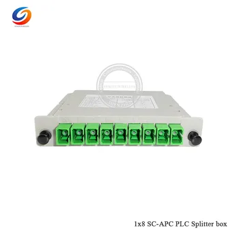

Free Shipping 5PCS 1x8 Fiber Optical PLC Splitter 1:8 8 port LGX Box Cassette Card Inserting SC/APC PLC splitter Module