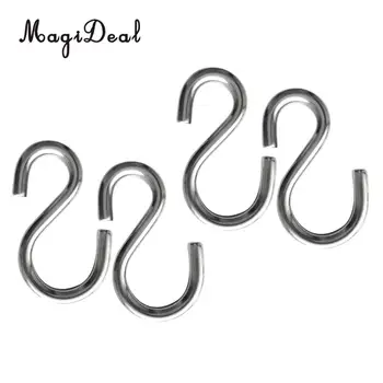 

4 Pieces 38mm Metal S Shape Hook Kitchen Bathroom Plant Pot Hanging Hanger Storage Rail Hooks