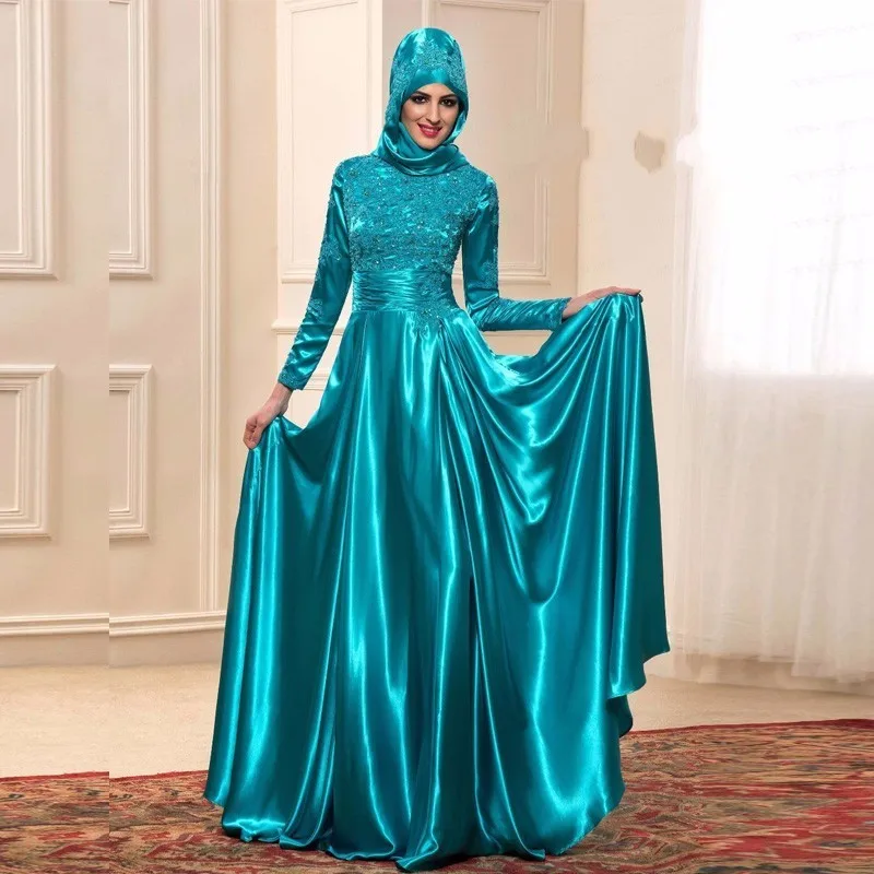 

Robe De Soiree Elegant Muslim Long Sleeve Reflective Dress Evening Dresses 2019 Islamic Dubai Long Evening Gown Party Gown
