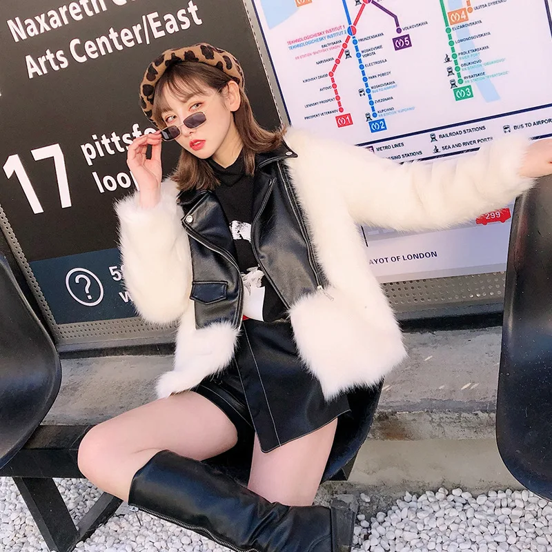 Vefadisa 2018 Осеннее и зимнее женское меховое пальто с длинным рукавом белая лисица
