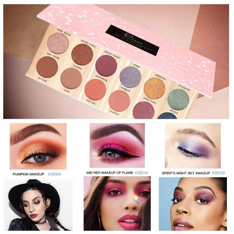 Makeup Eyeshadow Palette 18 Colors The Weather Collection Matte Shimmer Glitter Pigment Eye Shadow Makeup Pallete