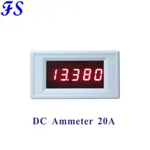 DC 20A измеритель тока 0,4 ''светодиодный красный синий Цифровой Амперметр Тест положительный и отрицательный значение тока AMP Панель метр Текущий монитор тест er