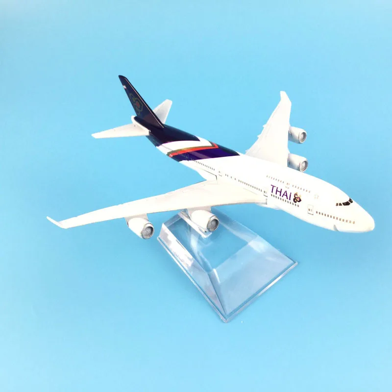 16 см модель самолета Модель самолета Thai Airways Boeing 747 модель самолета 1:400 литые под давлением металлические самолеты самолет игрушка