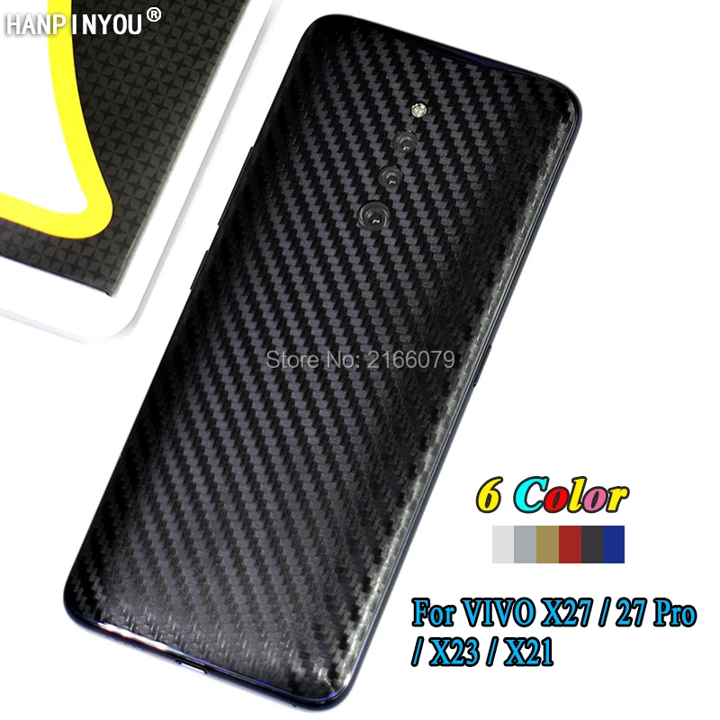 

For vivo X27 Pro / X23 Symphony / X21 UD New Full Cover Back Decal Skin 3D Carbon Fiber Phone Protective Sticker Film