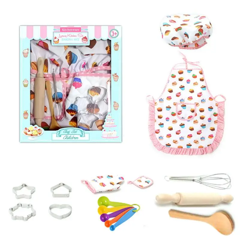 Children's Kitchen Simulation Toy Complete Kids Cooking Baking Set Role