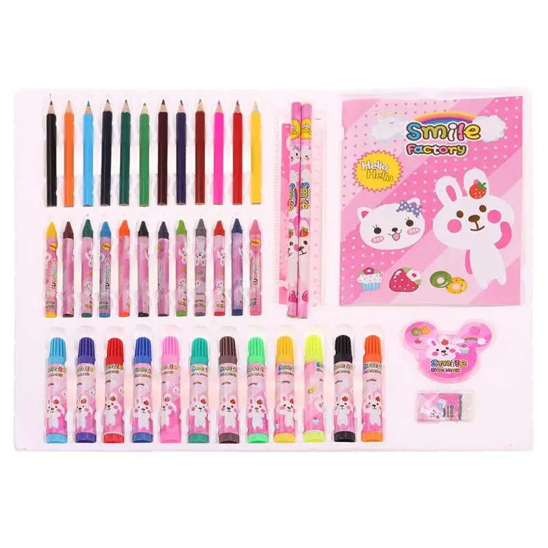 

42pcs Watercolor Pen Crayons Colored Pencils Colouring Painting Drawing Set Student School Stationery Art Tools Office Supplies