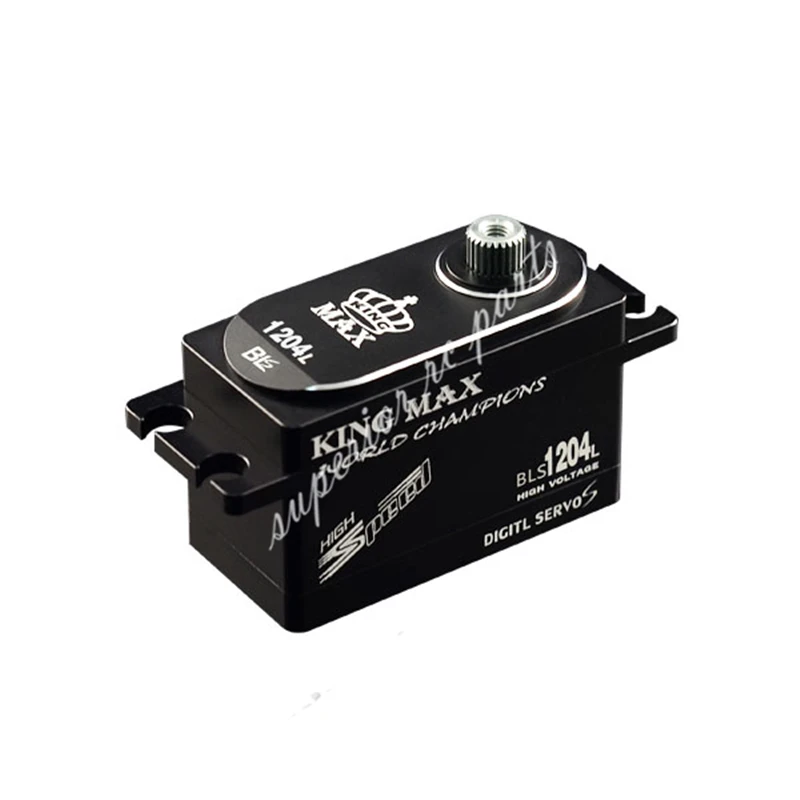 

KING MAX BLS1204L 50g 12kg.cm Low Profile High Torque Speed DS/BB/MG CNC Case Servo for 1/8 1/10 Racing Car 600-700 Heli Tail