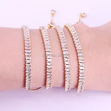 10 шт. Горячая новинка белая инкрустация кубическим цирконием лучший регулируемый модный тренд женский браслет ювелирные изделия