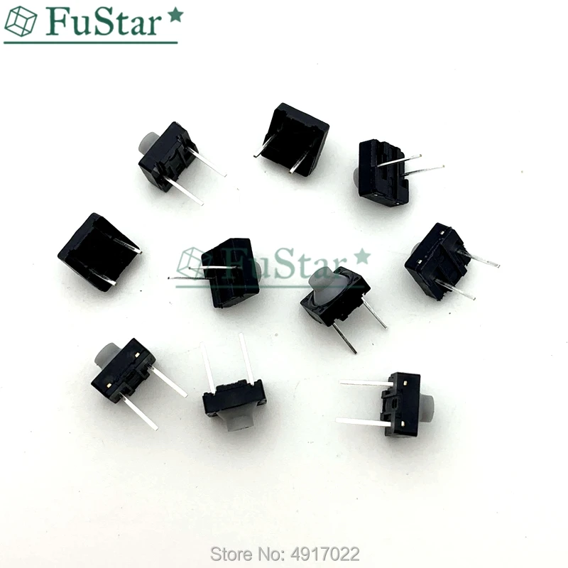 10ps сенсорный выключатель 8*8*5 Pin 5H силикагель Тихая Кнопка мм DIP2 Токопроводящая