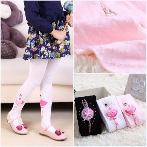Baby Kids Girls Cotton Warm Tights Soft Elastic Pantyhose Ballet Dance Pants