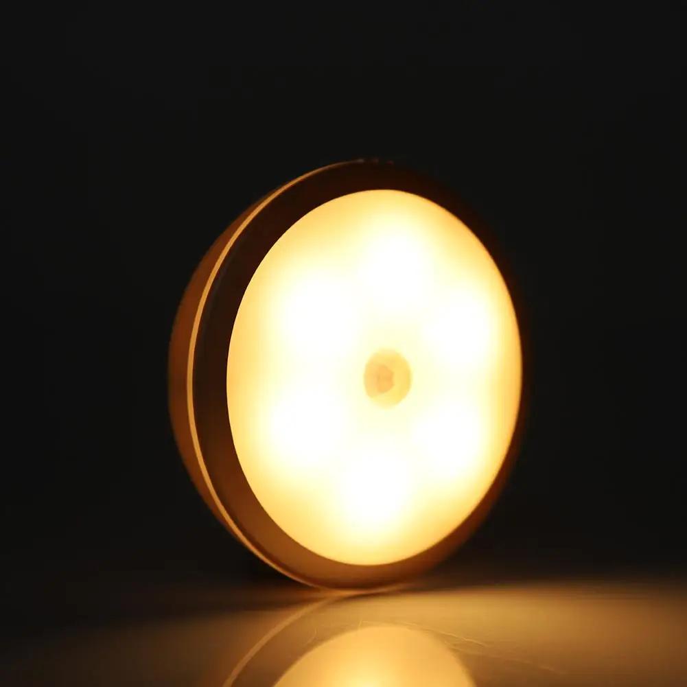

6 LED Intelligent Night Light With USB Rechargeable Infrared Induction Lamp For Home Use