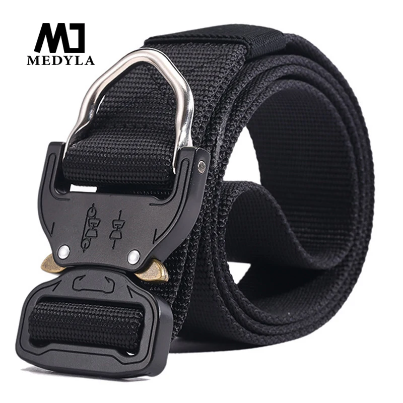 

MEDYLA Military Belt High Quality Polyamide Quick Release Buckle Outdoor Sports Tactical Belt 120cm Adjustable Sports Belt