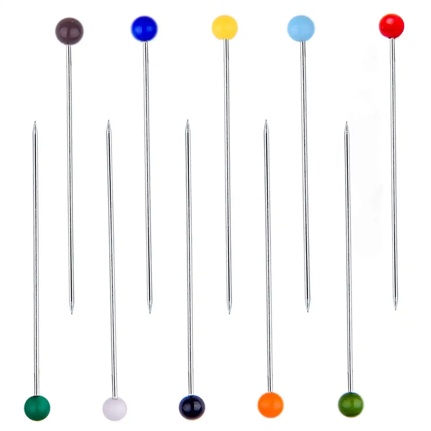 800 Pieces 800Pcs Straight Pins Glass Ball Head Colorful 38mm Long for Sewing Quilting Pins Map Tack Ornament DIY Craft